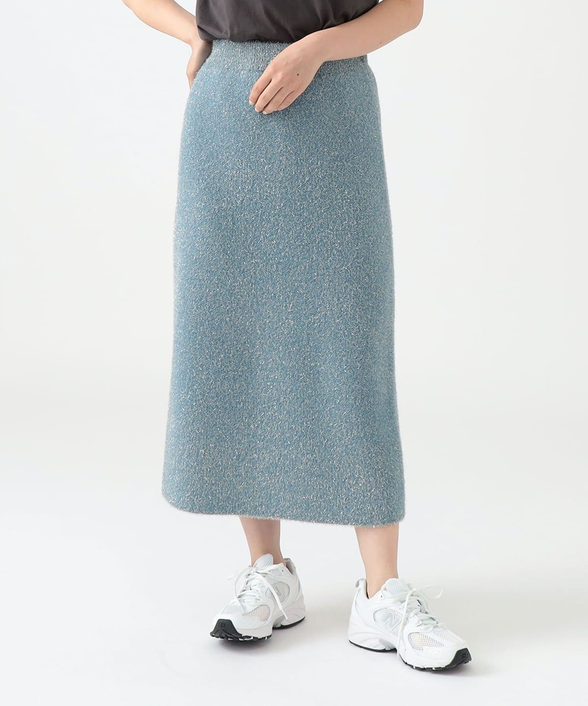 ラメ ニット スカート スカート WOMEN LIGHT BLUE ONE SIZE ラメ ニット スカート スカート WOMEN LIGHT BLUE ONE SIZE