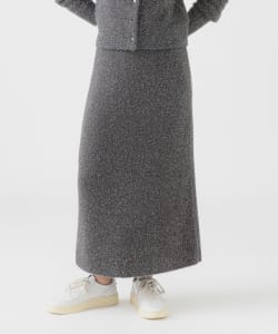 【+15%ポイントUP】ラメ ニット スカート