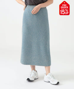 【+15%ポイントUP】ラメ ニット スカート