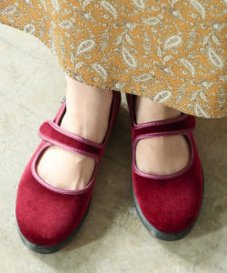 ▲ALBEROLA × B:MING by BEAMS / 別注 ベロア フラットシューズ
