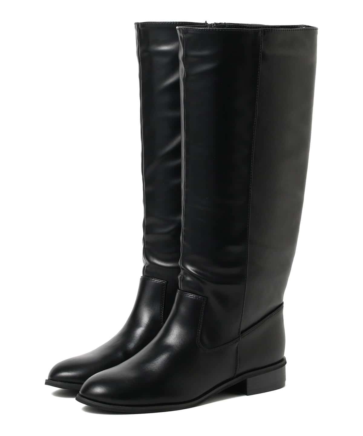 ワイドシャフト ロングブーツ(22.5 24.5cm) シューズ WOMEN BLACK 22.5 ワイドシャフト ロングブーツ(22.5 24.5cm) シューズ WOMEN BLACK 22.5