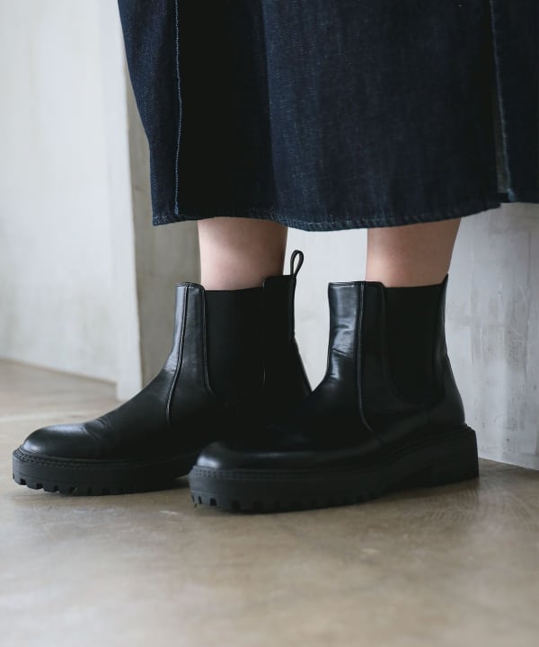 B:MING by BEAMS フェイクファー プラットフォーム ブーツ23.5