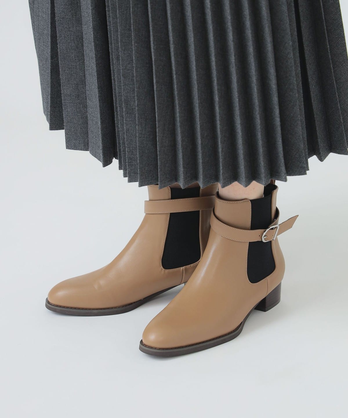 ベルト サイドゴア ブーツ(22.5 24.5cm) シューズ WOMEN MOCHA 24.5cm ベルト サイドゴア ブーツ(22.5 24.5cm) シューズ WOMEN MOCHA 24.5cm