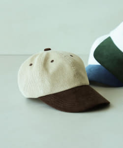 ▲B:MING by BEAMS / 配色 コーデュロイ キャップ