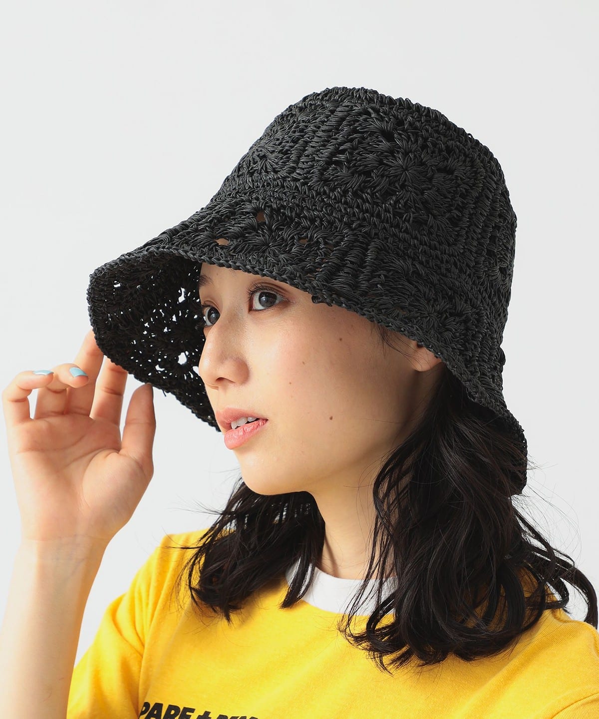 【6/25新規値下げ】CONTROL FREAK コントロール フリーク / ペーパー柄編み バケットハット 帽子 WOMEN BLACK ONE SIZE 【6/25新規値下げ】CONTROL FREAK コントロール フリーク / ペーパー柄編み バケットハット 帽子 WOMEN BLACK ONE SIZE
