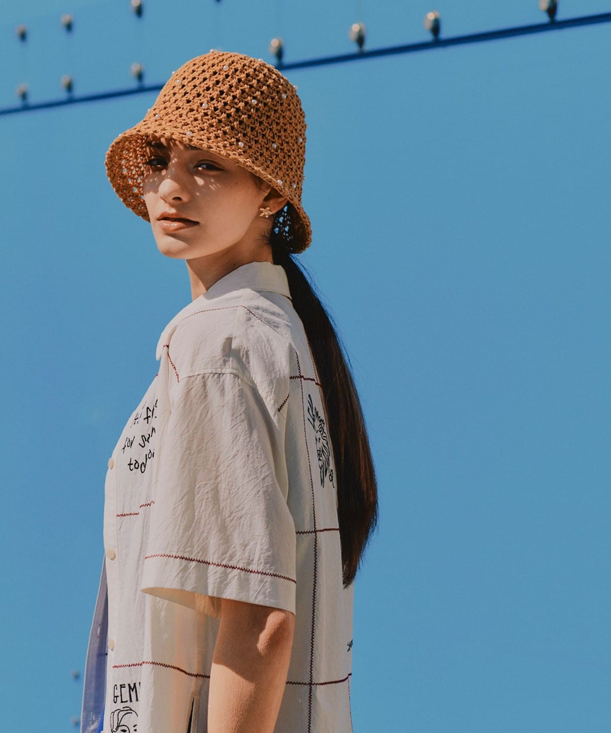 Casselini キャセリーニ / ドット ビーズ ハット 帽子 WOMEN BROWN ONE SIZE Casselini キャセリーニ / ドット ビーズ ハット 帽子 WOMEN BROWN ONE SIZE