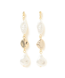 ▲B:MING by BEAMS / パール メタル ロング ピアス