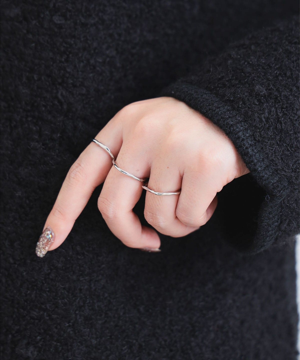 3ピース リング アクセサリー WOMEN SILVER ONE SIZE 3ピース リング アクセサリー WOMEN SILVER ONE SIZE