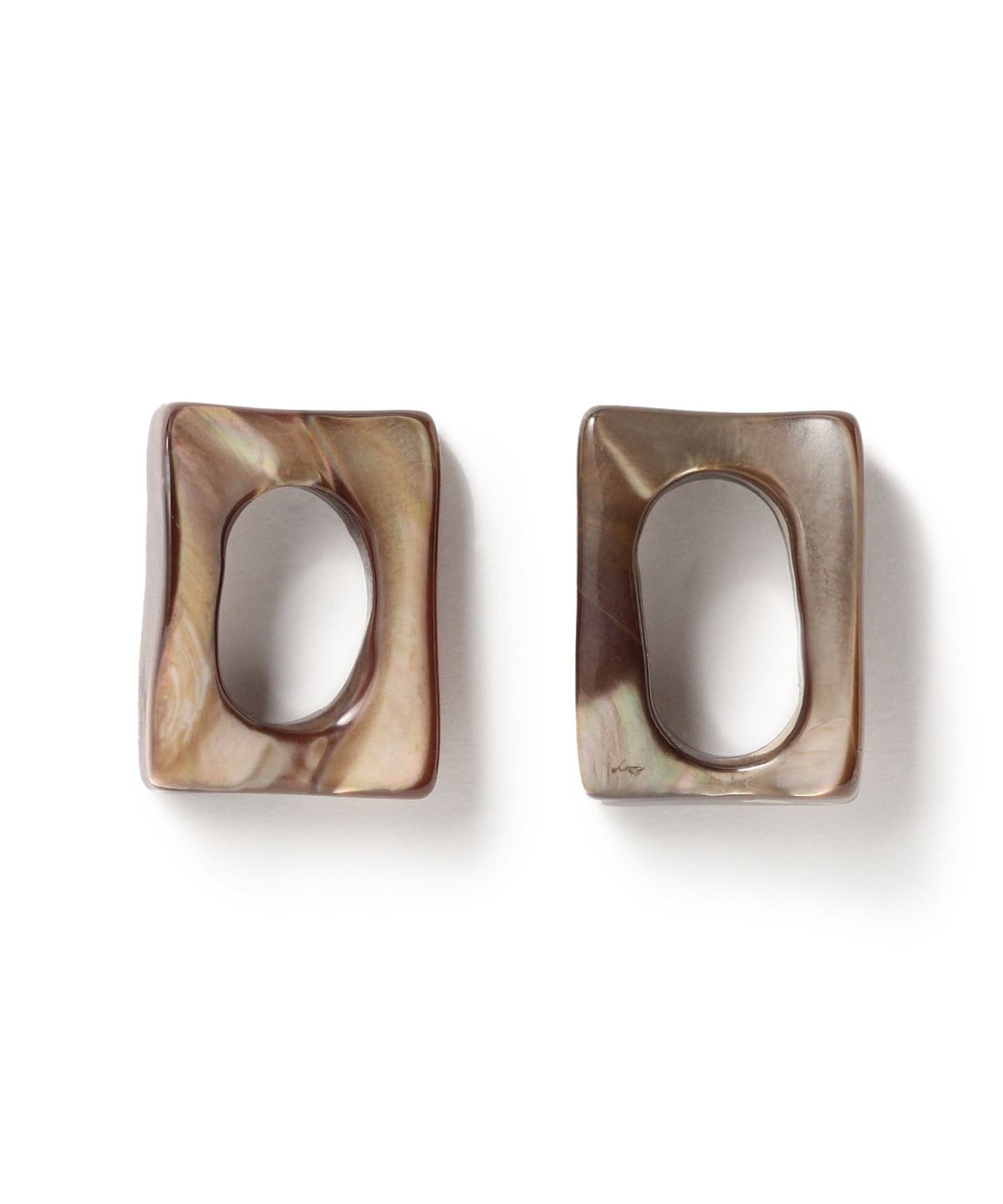 スクエア ピアス アクセサリー WOMEN BROWN ONE SIZE