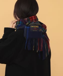 ▲ TWEED MILL / チェック ウール ストール