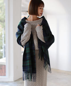 TWEED MILL / ウール チェック ストール 20