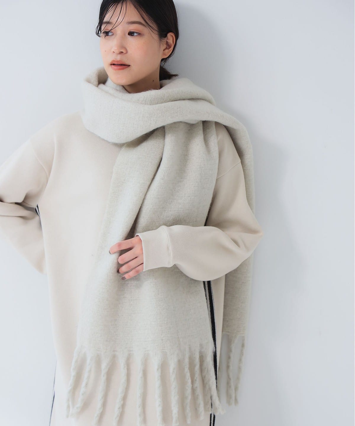 ブークレ ストール ファッション雑貨 WOMEN IVORY ONE SIZE ブークレ ストール ファッション雑貨 WOMEN IVORY ONE SIZE