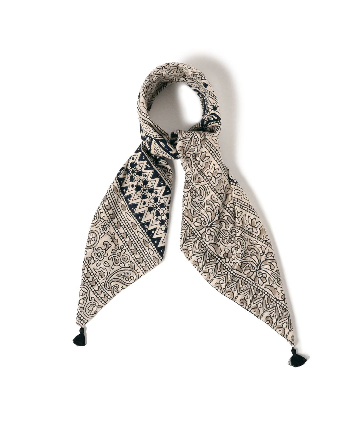 Sara mallika サラ マリカ / Cotton Lurex Border Print Scarf ファッション雑貨 WOMEN BLACK ONE SIZE Sara mallika サラ マリカ / Cotton Lurex Border Print Scarf ファッション雑貨 WOMEN BLACK ONE SIZE