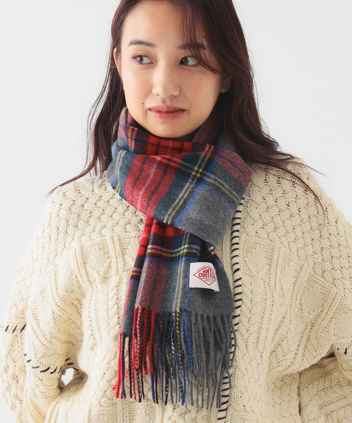 DANTON ダントン / ウール カシミヤ マフラー ファッション雑貨 WOMEN GREY ONE SIZE DANTON ダントン / ウール カシミヤ マフラー ファッション雑貨 WOMEN GREY ONE SIZE