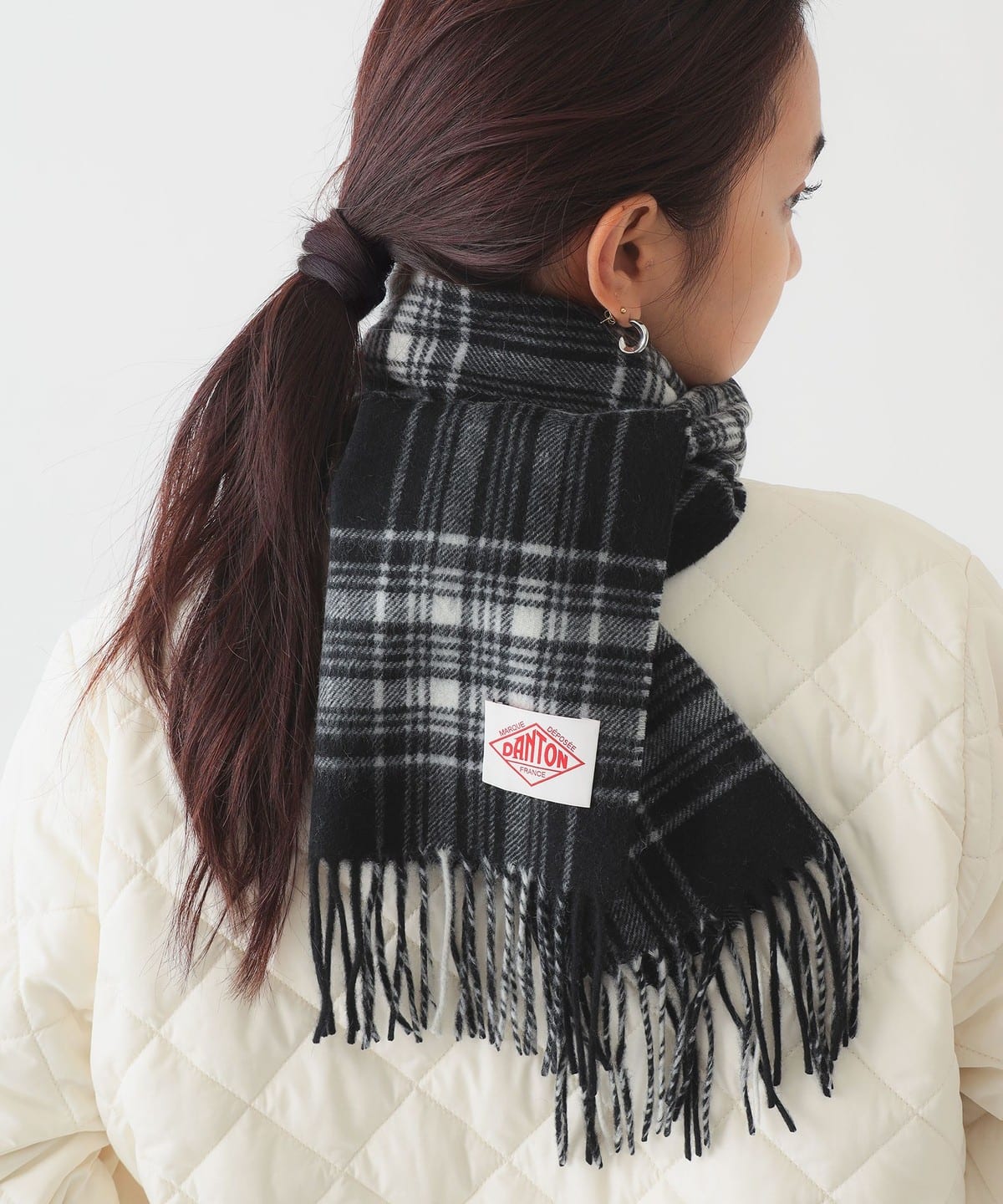 DANTON ダントン / ウール カシミヤ マフラー ファッション雑貨 WOMEN BLACK ONE SIZE DANTON ダントン / ウール カシミヤ マフラー ファッション雑貨 WOMEN BLACK ONE SIZE