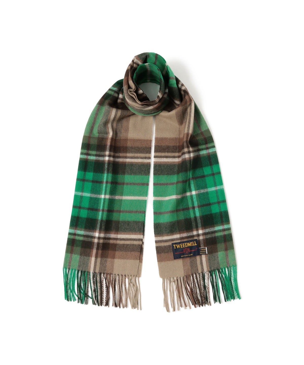 TWEED MILL ツイードミル / チェック ウール ストール ファッション雑貨 WOMEN GREEN ONE SIZE TWEED MILL ツイードミル / チェック ウール ストール ファッション雑貨 WOMEN GREEN ONE SIZE