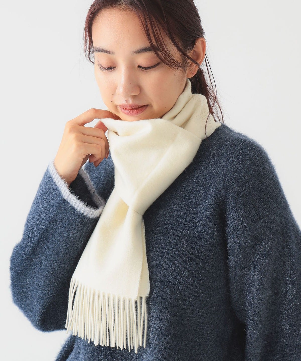 カシミヤ ストール ファッション雑貨 WOMEN IVORY ONE SIZE カシミヤ ストール ファッション雑貨 WOMEN IVORY ONE SIZE