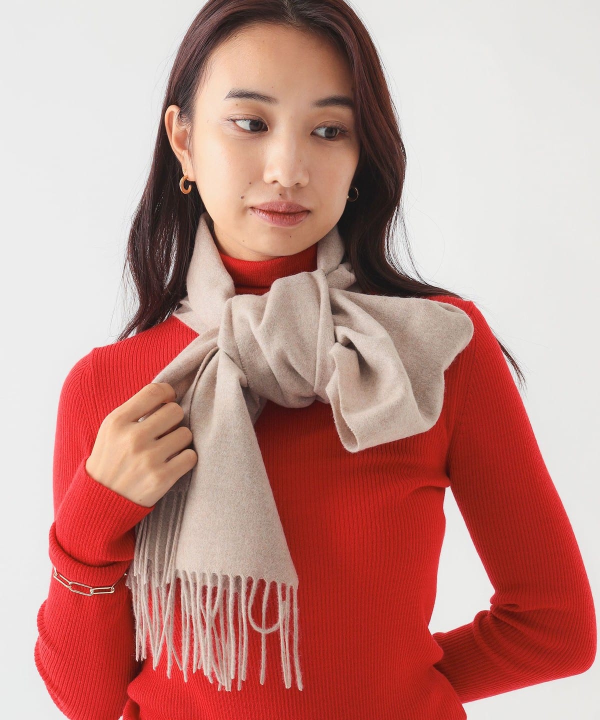 カシミヤ ストール ファッション雑貨 WOMEN LIGHT BEIGE ONE SIZE カシミヤ ストール ファッション雑貨 WOMEN LIGHT BEIGE ONE SIZE