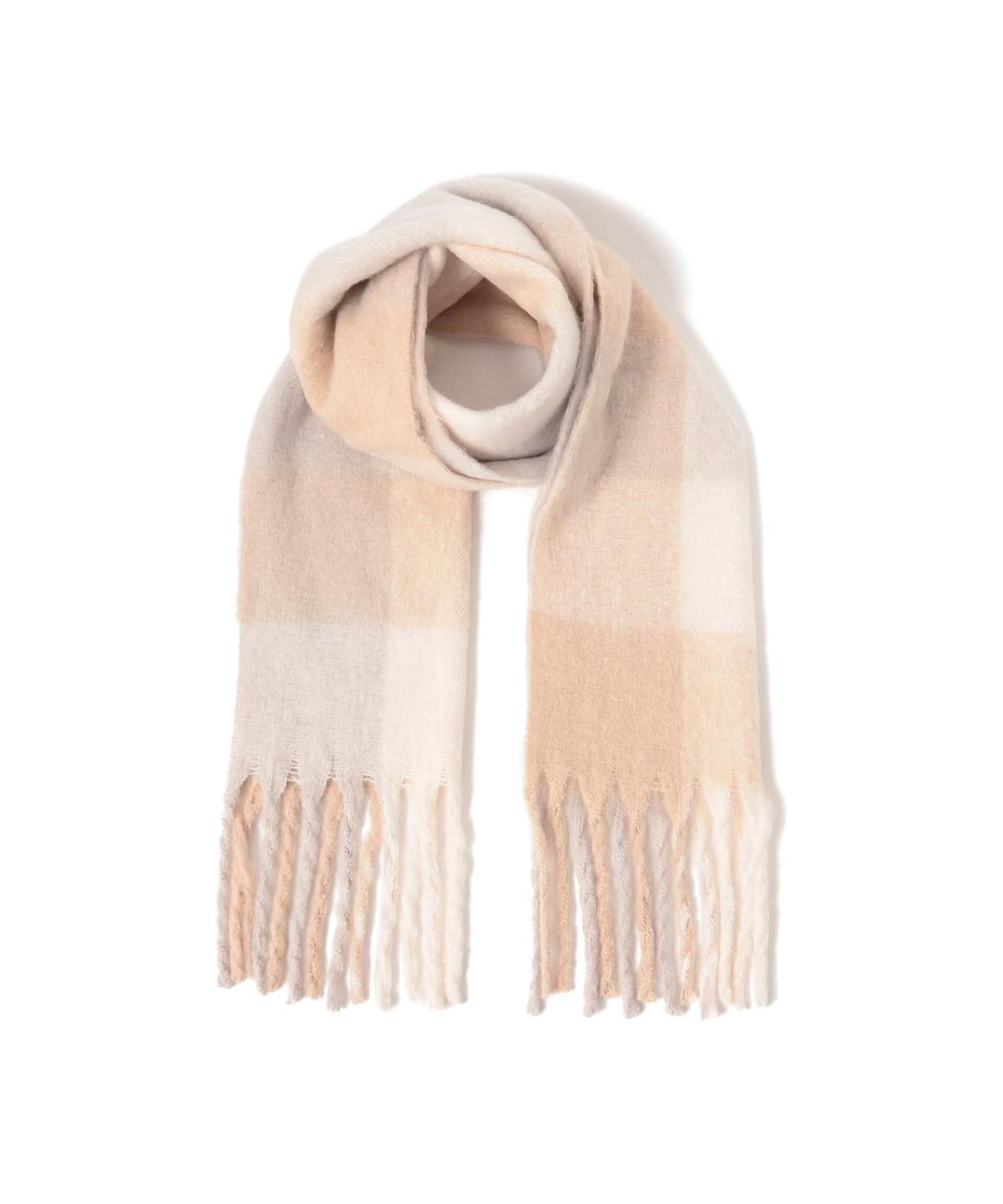 チェック ストール ファッション雑貨 WOMEN BEIGE ONE SIZE チェック ストール ファッション雑貨 WOMEN BEIGE ONE SIZE