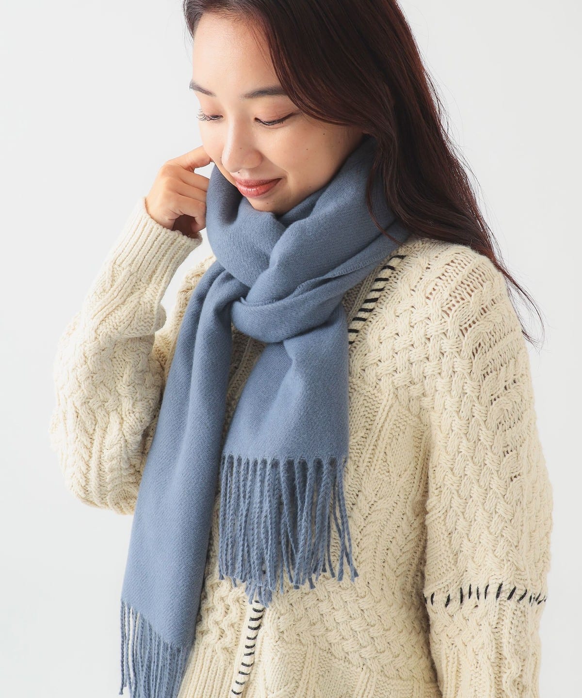 カラー ソリッド ストール ファッション雑貨 WOMEN STONE BLUE ONE SIZE カラー ソリッド ストール ファッション雑貨 WOMEN STONE BLUE ONE SIZE