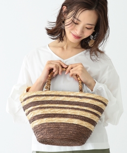 B:MING by BEAMS / ランダムボーダー カゴバッグ 19SS▲