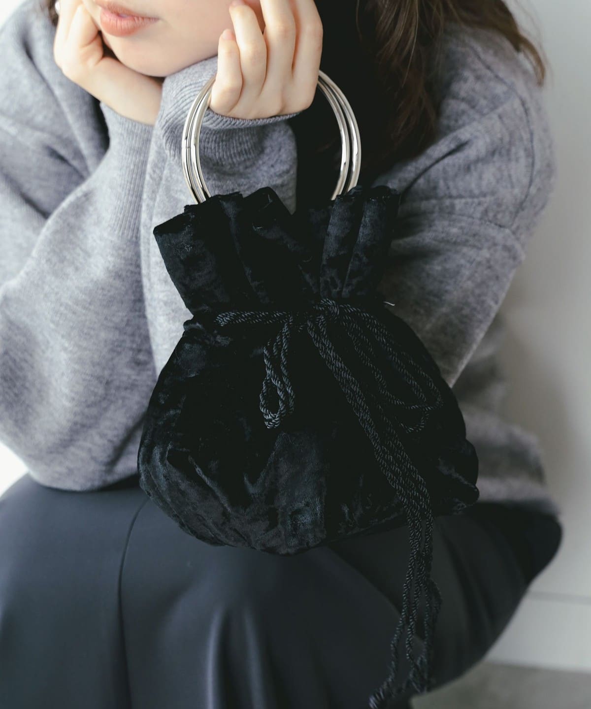 B:MING by BEAMS（ビーミング by ビームス）BAGMATI / 巾着 ベロア