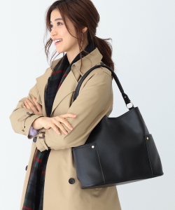 B:MING by BEAMS / ミニショルダー付き フェイクレザー トートバッグ