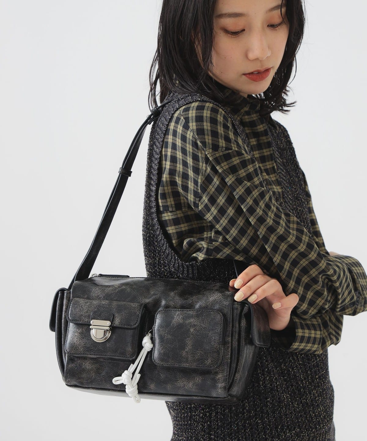 Casselini キャセリーニ / キューブ ポケット バッグ バッグ WOMEN ASH GREY ONE SIZE Casselini キャセリーニ / キューブ ポケット バッグ バッグ WOMEN ASH GREY ONE SIZE