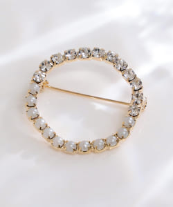 ▲B:MING by BEAMS / ヘキサゴン パール ブローチ