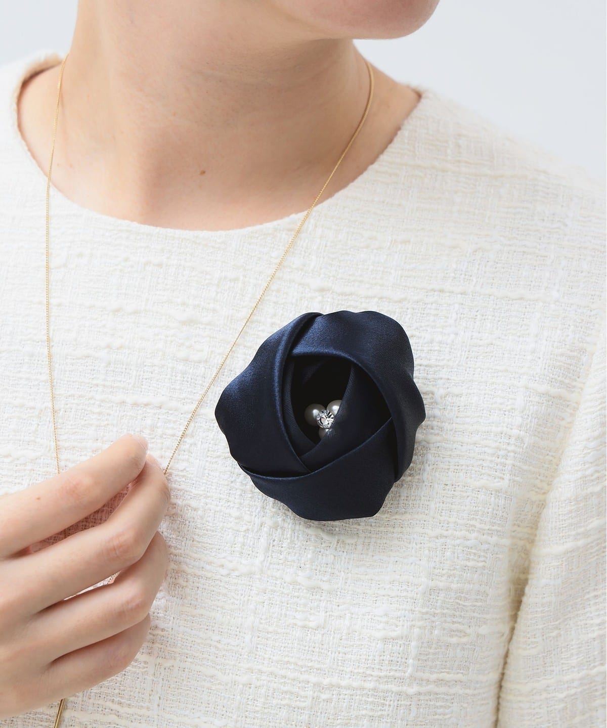 ピンレス フラワー コサージュ【入園式・卒園式】 アクセサリー WOMEN NAVY ONE SIZE ピンレス フラワー コサージュ【入園式・卒園式】 アクセサリー WOMEN NAVY ONE SIZE