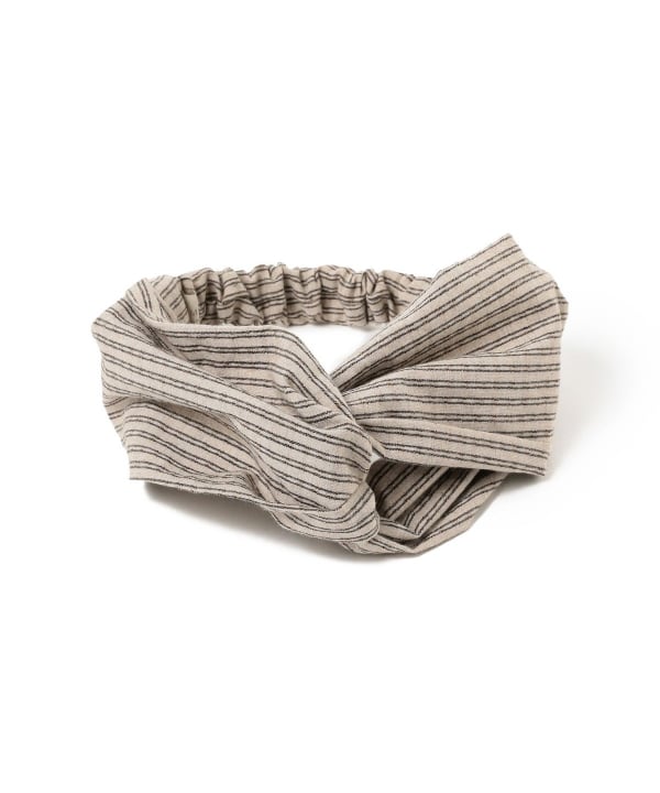 ベージュ ツイストヘアバンド ツイストシフォンジャージーカチューシャ / レディース メンズ
