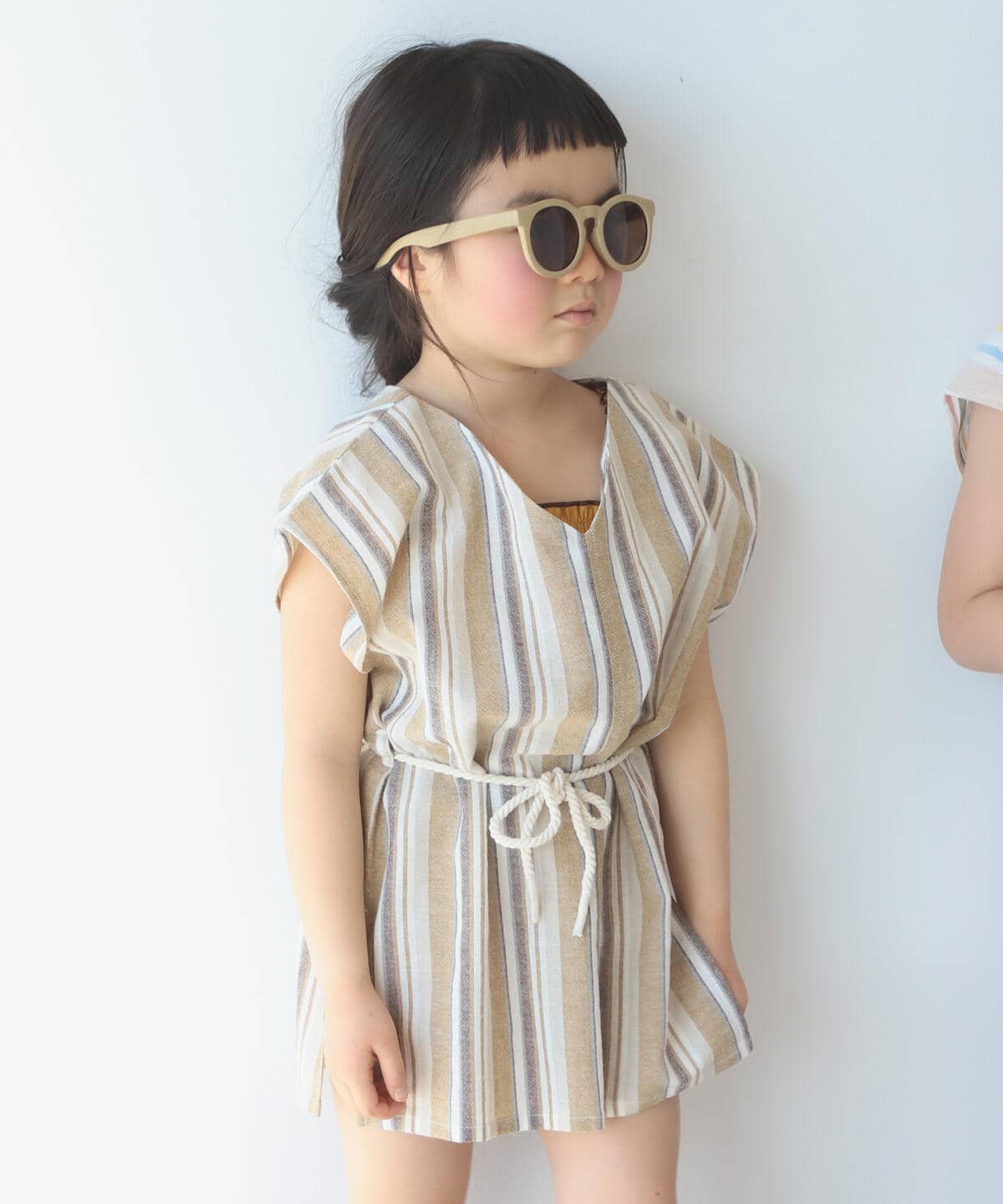 ストライプチュニック(100~130cm) シャツ・ブラウス BROWN ST 120 ストライプチュニック(100~130cm) シャツ・ブラウス BROWN ST 120
