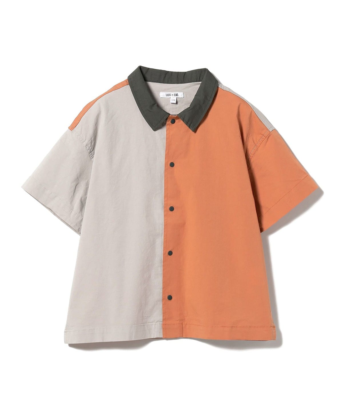 タイプライター クレイジーパターン シャツ(100 140cm) シャツ・ブラウス GREIGE×NAVY 120 タイプライター クレイジーパターン シャツ(100 140cm) シャツ・ブラウス GREIGE×NAVY 120