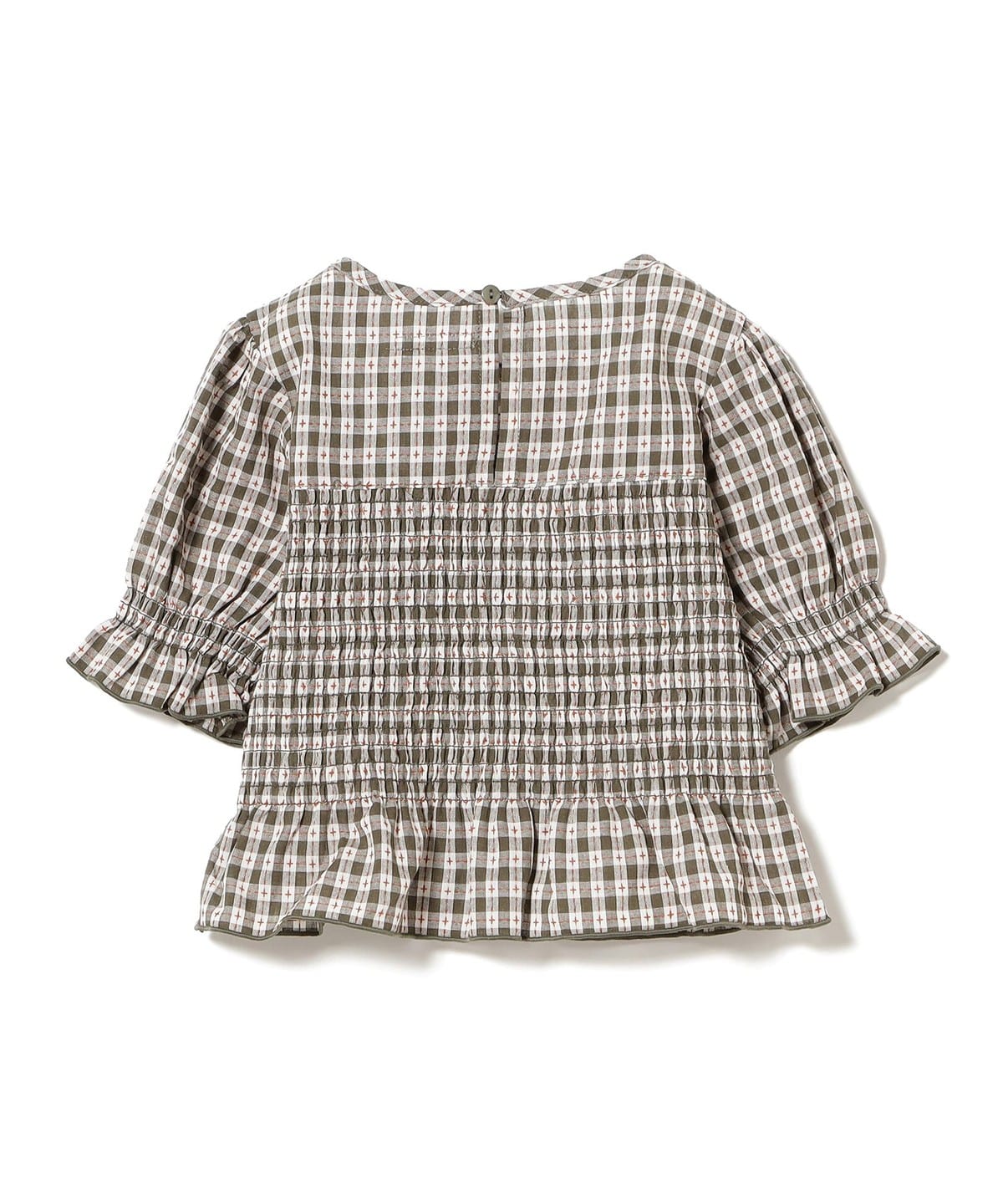 エンフォルド　ギンガムチェックシャーリングブラウス　サイズ38 エンフォルド ギンガムチェックシャーリングブラウス サイズ38