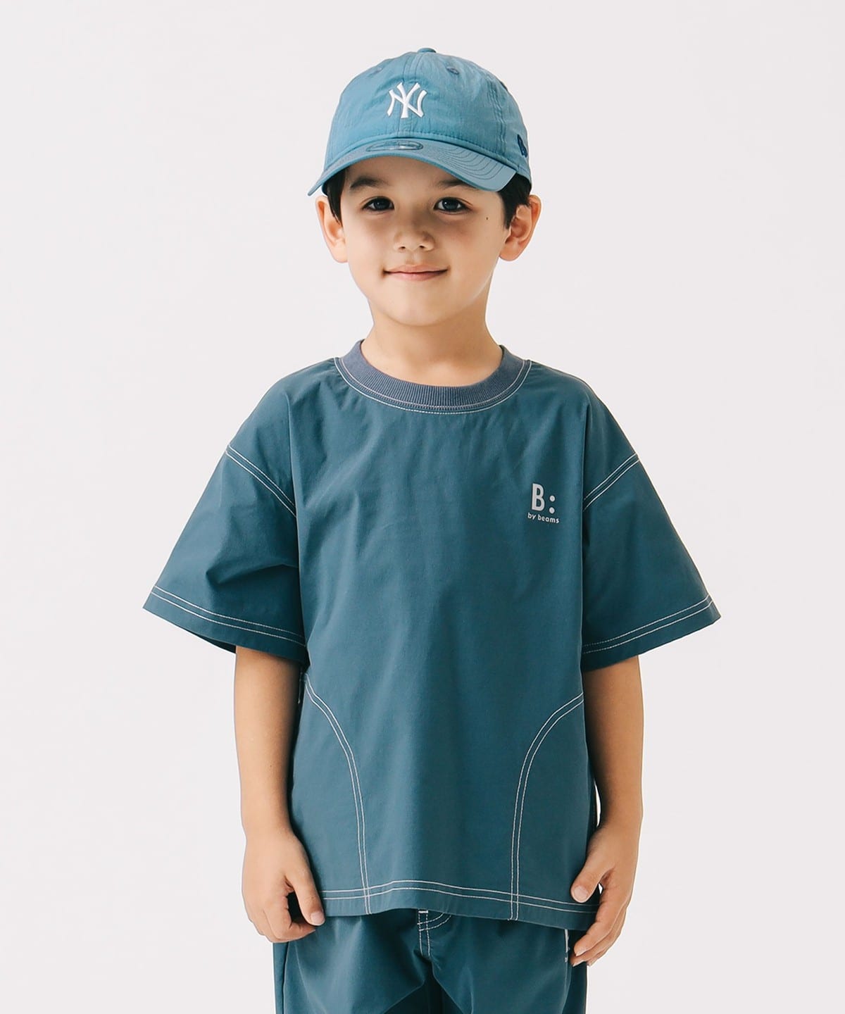 撥水 クルーネック Tシャツ 2025SS(100 150cm) シャツ・ブラウス STONE. BLUE 130 撥水 クルーネック Tシャツ 2025SS(100 150cm) シャツ・ブラウス STONE. BLUE 130