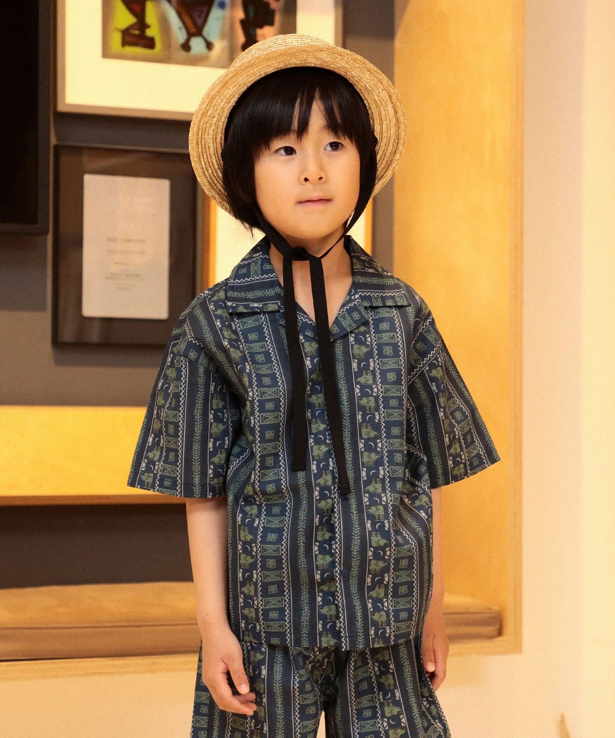 エスニック プリント シャツ 2025SS(100 140cm) シャツ・ブラウス NAVY 100 エスニック プリント シャツ 2025SS(100 140cm) シャツ・ブラウス NAVY 100