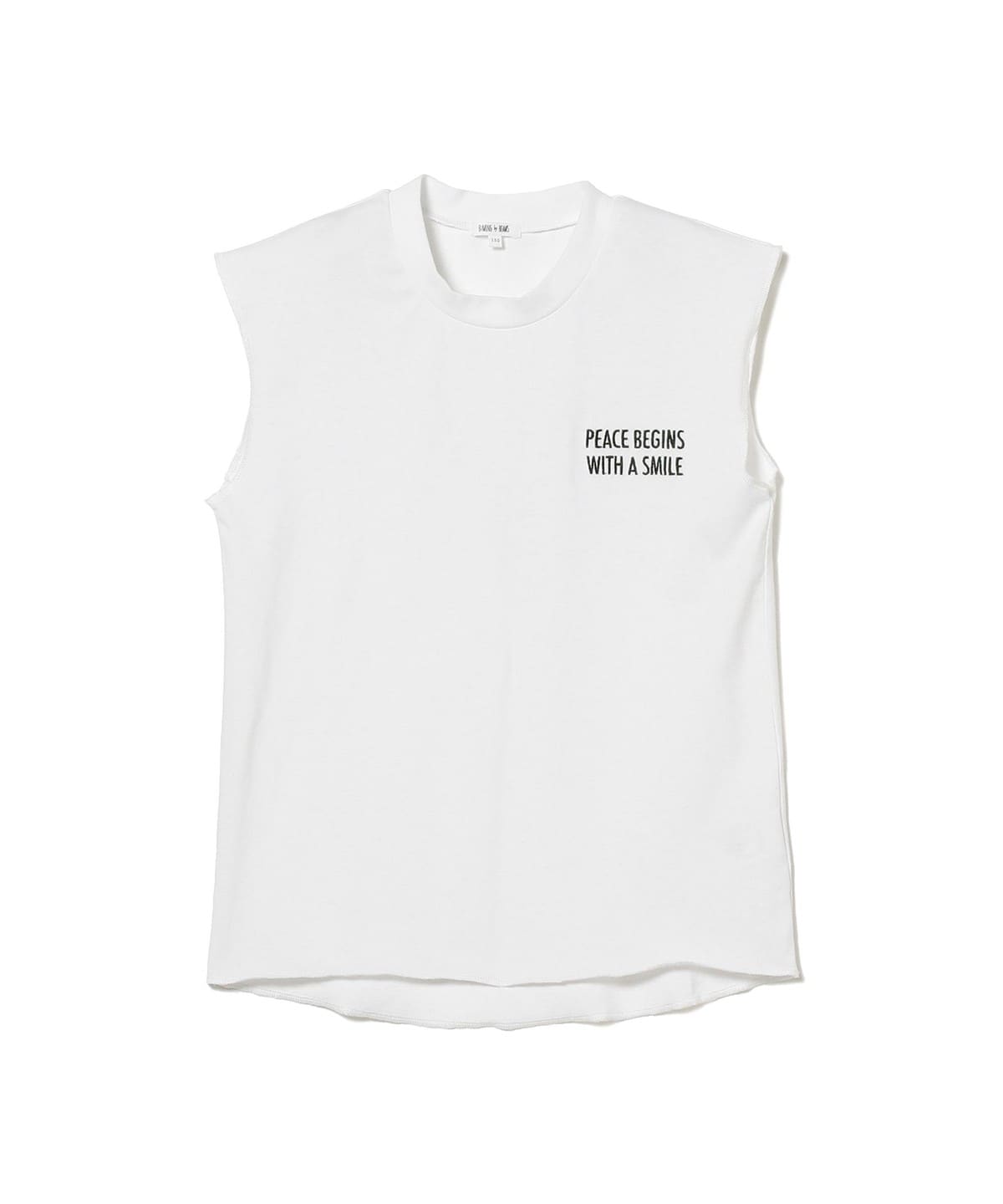 ワンポイント 刺繍 ノースリーブ Tシャツ(140 160cm) Tシャツ・カットソー WHITE 140 ワンポイント 刺繍 ノースリーブ Tシャツ(140 160cm) Tシャツ・カットソー WHITE 140