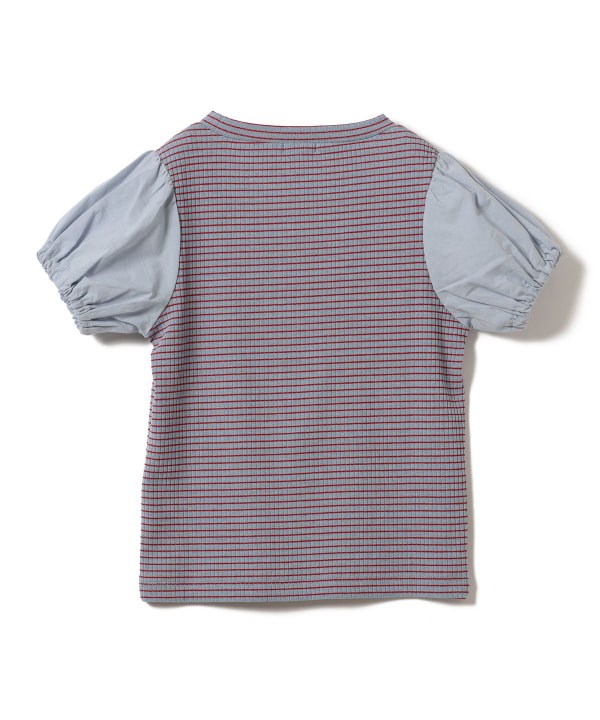 BEARDSLEYパフスリーブ 変形 ボーダー カットソー Tシャツ BEARDSLEYパフスリーブ 変形 ボーダー カットソー Tシャツ
