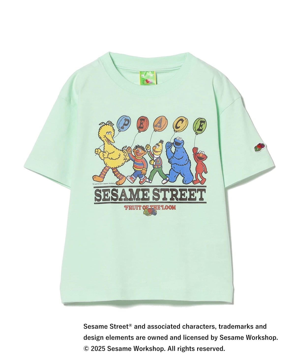 FRUIT OF THE LOOM フルーツオブザルーム / セサミストリート プリント Tシャツ ② 2025SS(100 140cm) Tシャツ・カットソー MINT. GRN 110 FRUIT OF THE LOOM フルーツオブザルーム / セサミストリート プリント Tシャツ ② 2025SS(100 140cm) Tシャツ・カットソー MINT. GRN 110