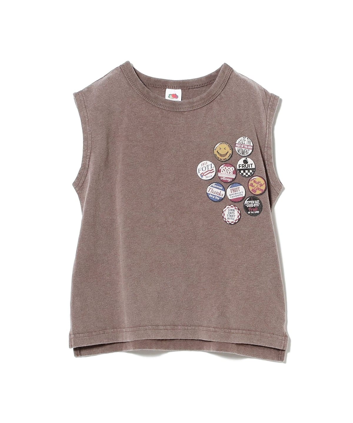 FRUIT OF THE LOOM フルーツオブザルーム / プリント ノースリーブ Tシャツ 2025SS(100 140cm) Tシャツ・カットソー BROWN 140 FRUIT OF THE LOOM フルーツオブザルーム / プリント ノースリーブ Tシャツ 2025SS(100 140cm) Tシャツ・カットソー BROWN 140