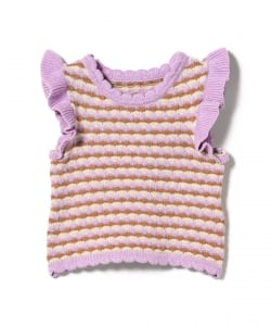 マルチボーダー ニット ベスト（90～140cm）