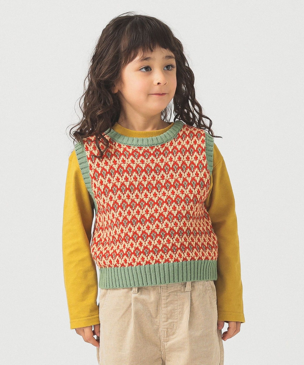 B:MING by BEAMS（ビーミング by ビームス）柄編みニット ベスト