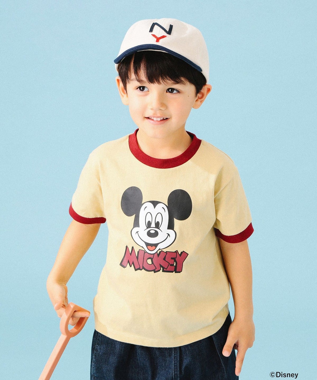 Disney / B:MING by BEAMS / MICKEY リンガー プリント Tシャツ ...