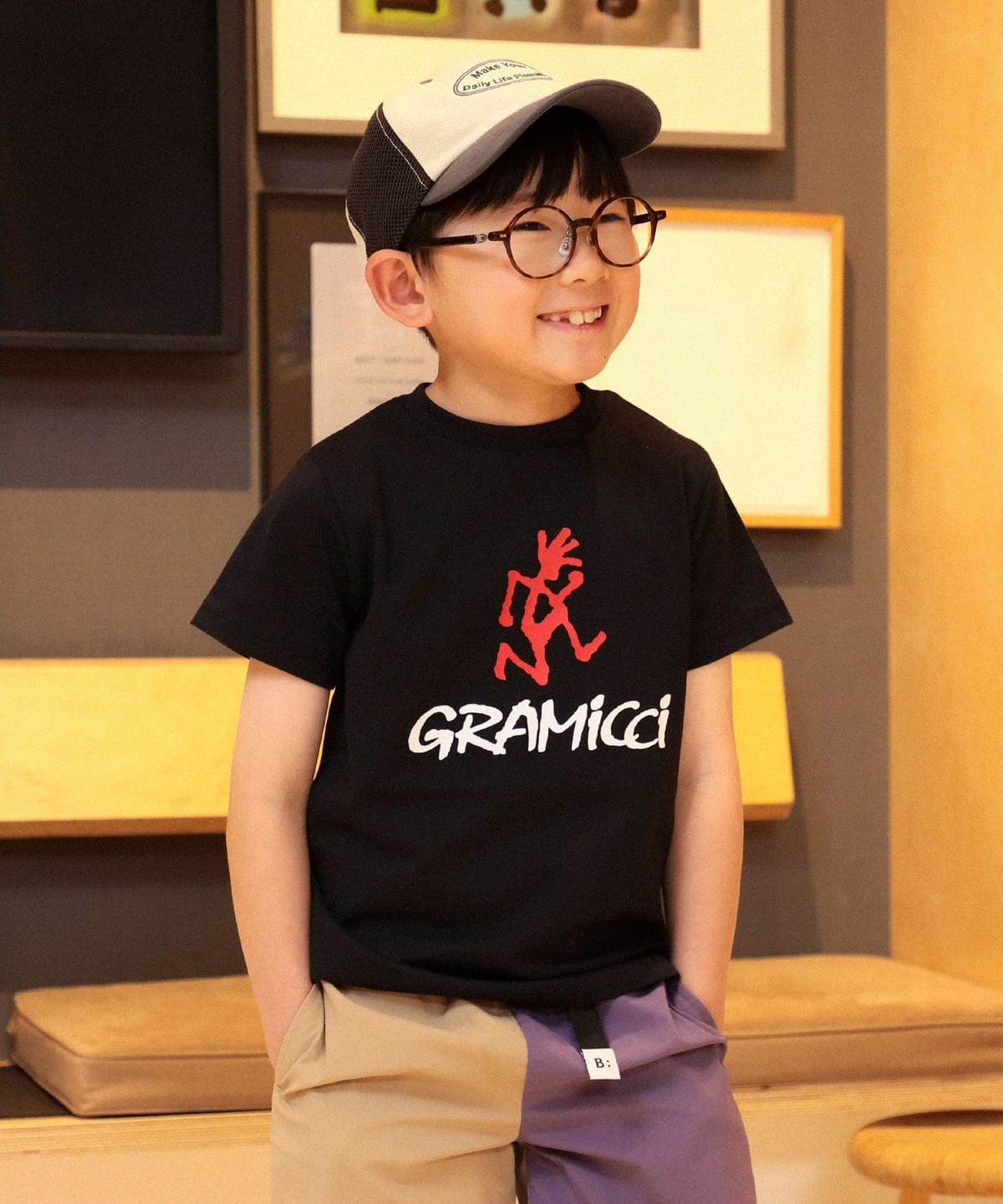 Gramicci / ロゴ Tシャツ 2025SS(100 130cm) Tシャツ・カットソー BLACK 100 Gramicci / ロゴ Tシャツ 2025SS(100 130cm) Tシャツ・カットソー BLACK 100