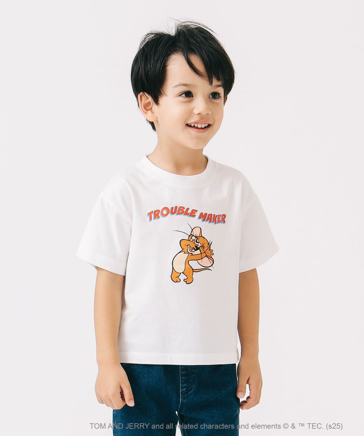 トムとジェリー プリントTシャツ 2025SS (90 150cm) Tシャツ・カットソー OFF WHT 140 トムとジェリー プリントTシャツ 2025SS (90 150cm) Tシャツ・カットソー OFF WHT 140