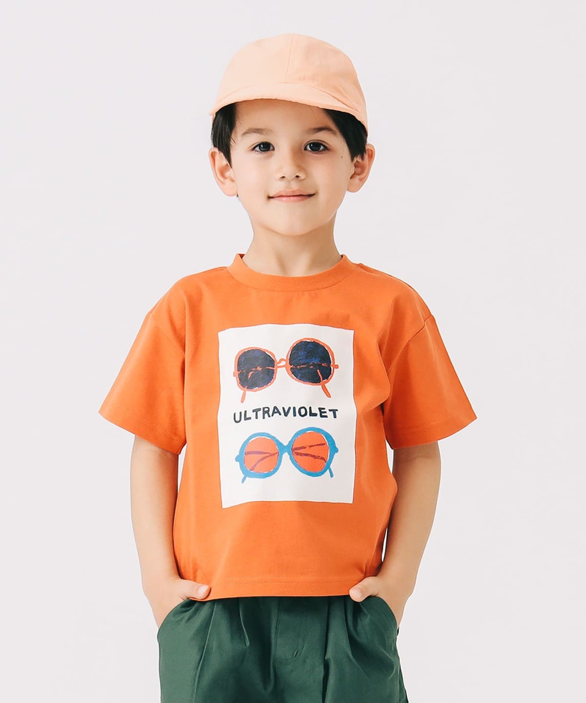 サマー モチーフ プリント Tシャツ2025SS(100 140cm) Tシャツ・カットソー ORANGE 140 サマー モチーフ プリント Tシャツ2025SS(100 140cm) Tシャツ・カットソー ORANGE 140