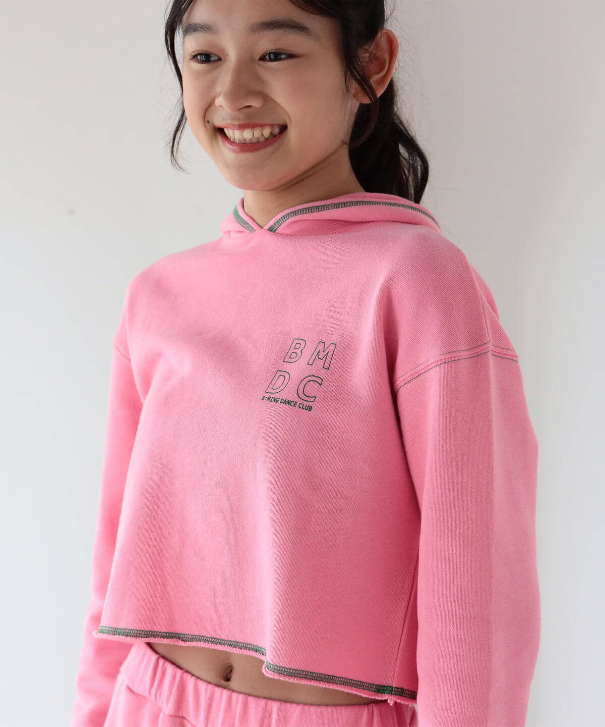 カットオフ フーディー(130~160cm) トップス PINK 160 カットオフ フーディー(130~160cm) トップス PINK 160