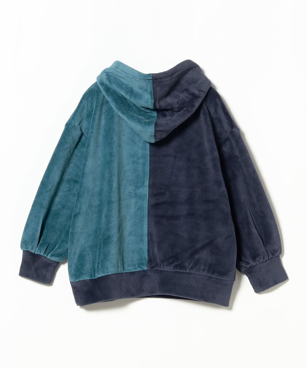 【新品】Ray BEAMS（レイ ビームス）、ベロアフーディー、フリーサイズ B:MING by BEAMS（ビーミング by ビームス）配色 ベロア フーディー