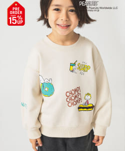 【+15%ポイントUP】Peanuts 総柄 プリント スウェット 2025FW（90～140cm）