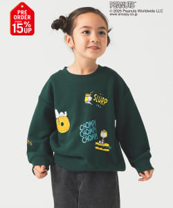 【+15%ポイントUP】Peanuts 総柄 プリント スウェット 2025FW（90～140cm）